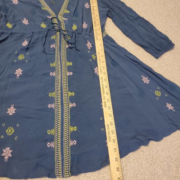 Free People Navy Floral Mini Dress - Picture 6 of 12